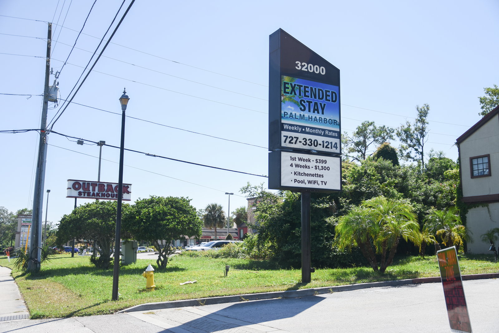 Extended Stay Palm Harbor sign on US-19